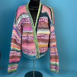 Colorful Sparkle Knit Cardigan
